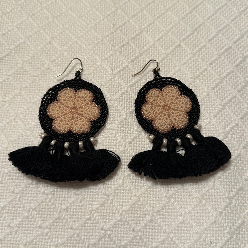Noonday Beaded and Fringe Earrings